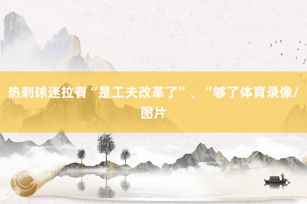 热刺球迷拉有“是工夫改革了”、“够了体育录像/图片