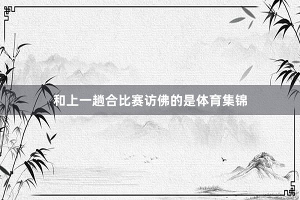 和上一趟合比赛访佛的是体育集锦