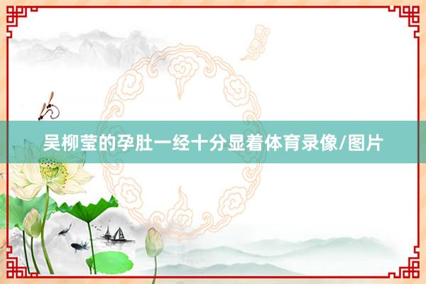 吴柳莹的孕肚一经十分显着体育录像/图片