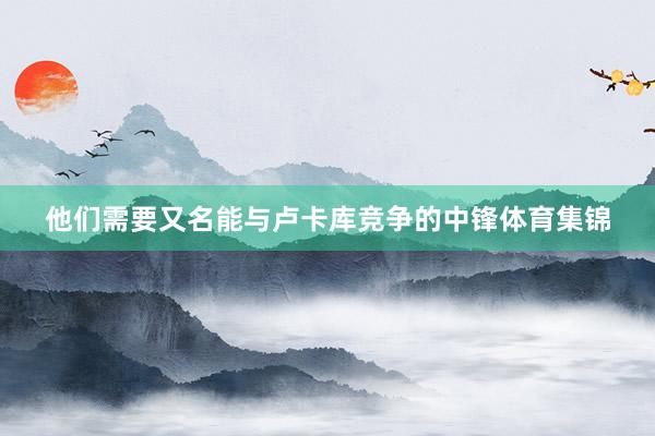 他们需要又名能与卢卡库竞争的中锋体育集锦