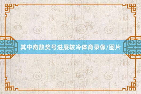 其中奇数奖号进展较冷体育录像/图片