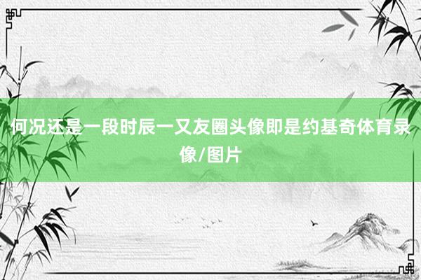何况还是一段时辰一又友圈头像即是约基奇体育录像/图片
