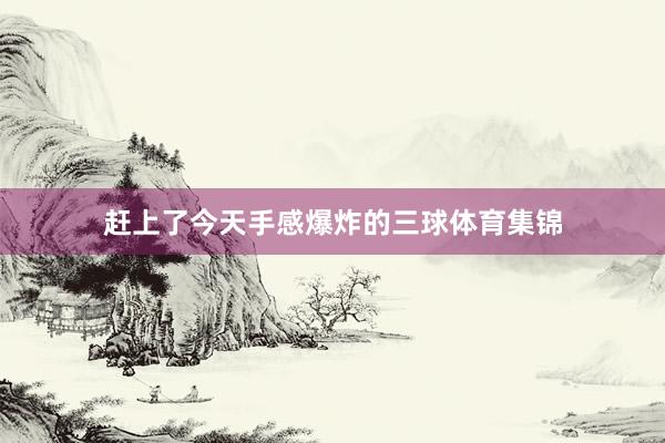 赶上了今天手感爆炸的三球体育集锦