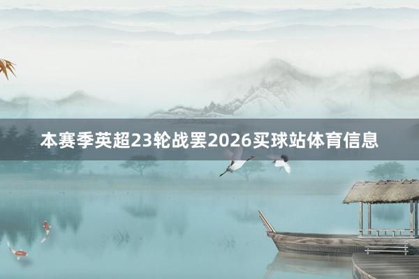 本赛季英超23轮战罢2026买球站体育信息