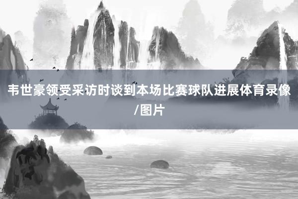 韦世豪领受采访时谈到本场比赛球队进展体育录像/图片