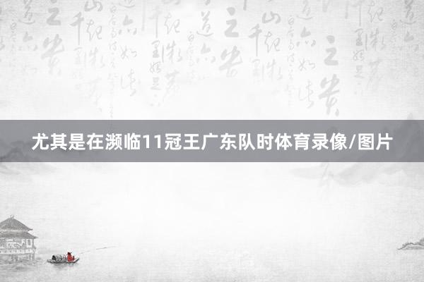 尤其是在濒临11冠王广东队时体育录像/图片
