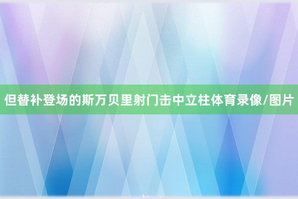 但替补登场的斯万贝里射门击中立柱体育录像/图片